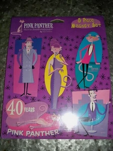 Pantera Rosa 40 Aniversario 5 Piezas Imanes Set Francés Jacques Clouseau Dibujos Animales - Imagen 1 de 3