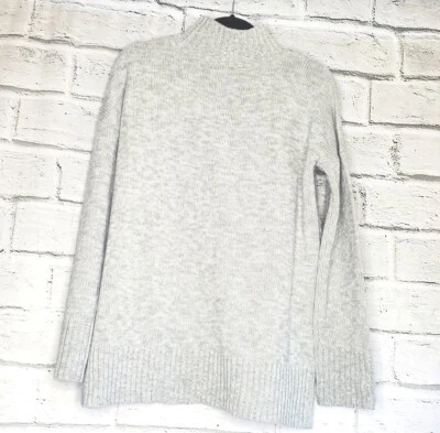 Suéter feminino Sanctuary pequeno cinza falso pescoço malha cabo acrílico casual - Imagem 1 de 4