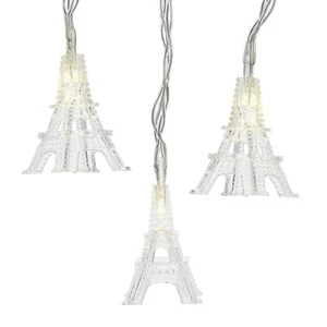Kurt Adler Battery-Operated Set of 10 Warm White Eiffel Tower Lights - Picture 1 of 1