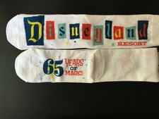 ADULT SOCKS RETRO BANNER MARQUEE SIGN DISNEYLAND 65TH 65 YEARS MAGIC NWT