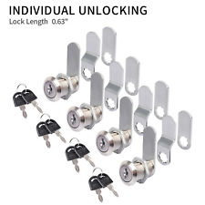Set of 4 Tool Box Locks with Individual Keys Cabinet Cam Lock for Safety Storage