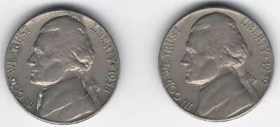 1958 D and 1959 D Jefferson Nickels, Circulated, Nice Coin for Book   - Image 1 of 2