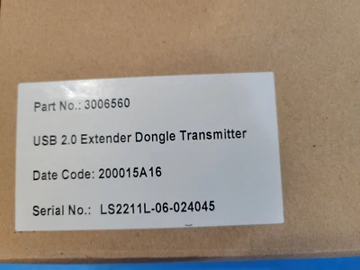 TruLink USB 2.0 Extender Dongle Transmitter Superbooster 3006560 - Image 1 of 4