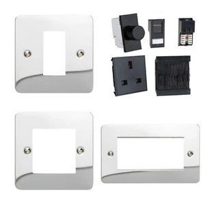 Placas de datos Euro Varilight ultraplanas cromadas pulidas e insertos DataGrid negros - Imagen 1 de 30