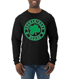 Shenanigans Squad Irish St. Patricks Day Men Long Sleeve Shirt - Picture 1 of 17