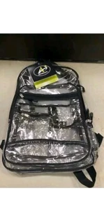 Clear Backpack Transparent See Thru School Security Heavy Duty Bookbag Athletech - Picture 1 of 4