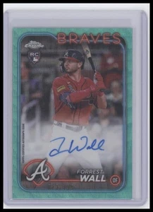 2024 Topps Chrome #RA-FW Forrest Wall Aqua Wave Rookie Autographs /199 - Picture 1 of 2