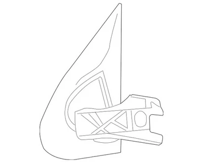 Base de espejo retrovisor original Mercedes-Benz - izquierda 163-810-13-93 Foto 1 de 2