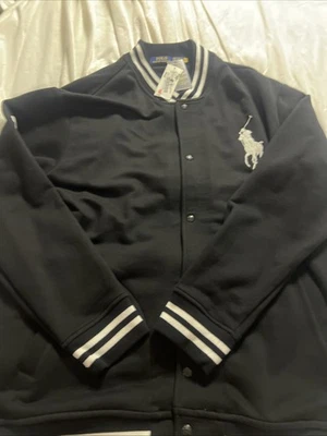 CHAQUETA DE BÉISBOL POLO RALPH LAUREN POLAR LIGERA TALLA 2 XLT NUEVA BIG PONY Foto 1 de 4