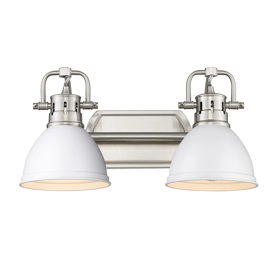 Tocador de baño Golden Lighting 3602-BA2 PW Duncan 2 luces 17"W - peltre/mate Foto 1 de 4