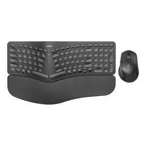 Nulea Km75 Advanced Ergonomic Wireless Keyboard & Mouse Combo - Black - Afbeelding 1 van 10