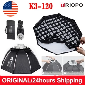 US TRIOPO K3-120 120cm Quick-Setup Octagon Grid Softbox For Godox SK400II SL60W - Picture 1 of 17