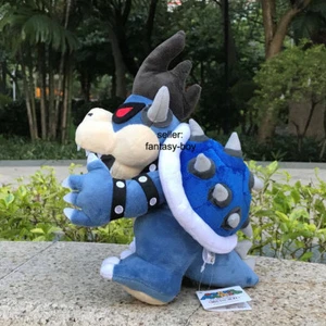 Super Mario Bros Plush Boss Dark Bowser Koopa 11" Cartoon Stuffed Toy Soft Doll - Picture 1 of 6