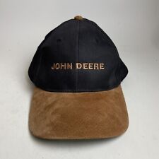 John Deere Tractors Logo Suede Brown Brim Hat Strapback Adjustable Cap
