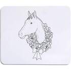 'Horse With Christmas Wreath' Mouse Mat / Desk Pad (Mo00028665)