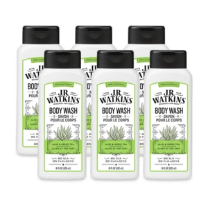 JR Watkins Natural Daily Moisturizing Body Wash, Aloe and Green Tea, 6 Pack, Hyd - Picture 1 of 21