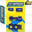 Apico Bling Pack Blue Blocks Caps Plugs Clamp Covers For Kawasaki Kxf 450 2014