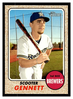 2017 Topps Heritage  #262 Scooter Gennett - Image 1 of 2
