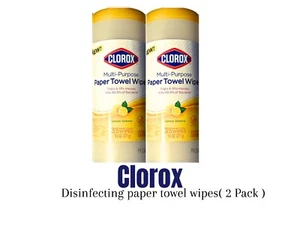 Clorox Multipurpose Paper Towel Wipes ( 2 Pack ) 35 Wipes each - Lemon Verbena - Picture 1 of 1