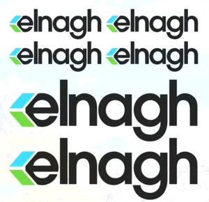 Kit 6 adesivi loghi Elnagh Logo 2 per camper caravan roulotte vinile permanente - Picture 1 of 4
