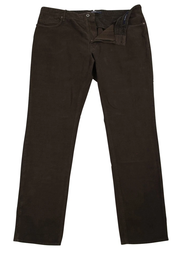 Incotex Brown Solid Pants - Slim - (RAYC40323626) - Image 1 of 4