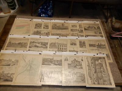 ANTIQUE CRAWFORD COUNTY ATLAS 1876 50 PAGES  - Image 1 of 4