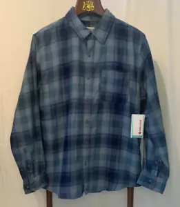 Marmot Men Fairfax Novelty Lightweight Flannel Shirt Large NWT Arctic Navy - Picture 1 of 12