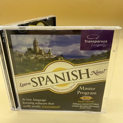 Learn Spanish Now! Windows/Mac CD-Rom Transparent Language PC - Image 1 of 4