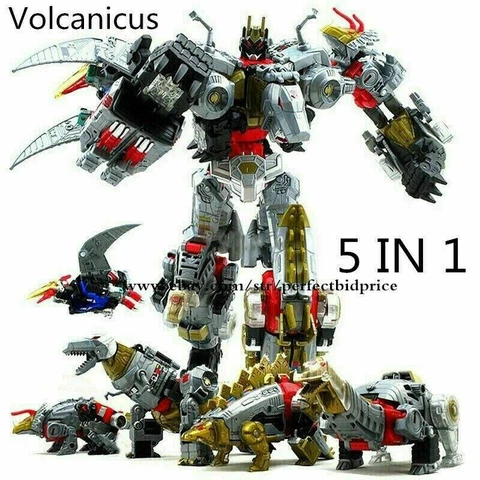 New 5 In 1 Volcanicus BPF Dinobot Power of the Primes Action Figure 13" Kids Toy Cover