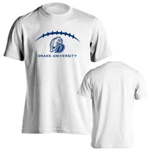 Drake University Bulldogs Laces Out Football Short Sleeve Tee T-Shirt - Picture 1 of 15