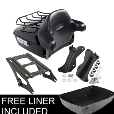 King Trunk Luggage Pad Mount Fit For Harley Pack Electra Street Road Glide 14-25 - Image 1 of 4