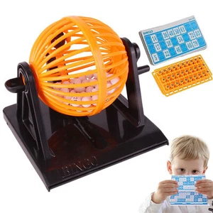 NEW Bingo Game Set Lottery Number Machine Family Party Game Ingo Cage With Ball - Picture 1 of 7