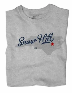 Snow Hill North Carolina NC T-Shirt MAP - Picture 1 of 6