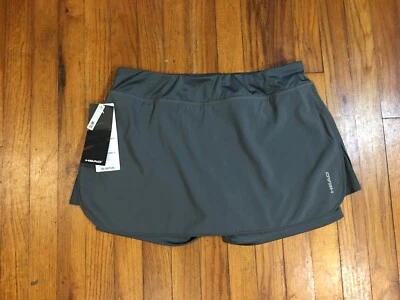 NEW $45 HEAD Womens Tennis Gray Skort Dri-Motion, Slim Fit Size XL Fits 32W NWT - Image 1 of 4