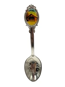 Vermont Souvenir Sammellöffel mit Emaille bedeckt Brücke Design & Gravur Sc - Bild 1 von 4