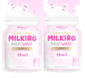 2 bottles of MILKIRO MILKY WHITE 10in1 Glutathione - 30caps/bottle - Picture 1 of 3