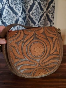 Lucky Brand Brown Leather Boho Bag Crossbody  - Picture 1 of 5