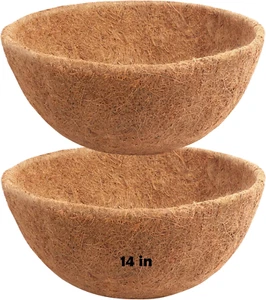 2PCS 14" round Coconut Fiber Liner Pre-Formed for 14'' Hanging Basket - Picture 1 of 8
