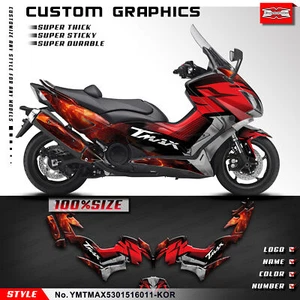 Racing Graphics Motorcycle Decals for Yamaha TMAX 530 2015-2016 Race Fairings - Picture 1 of 8