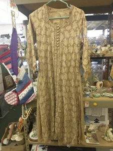 Vintage Silk India Indian Kurti Bohemian Med Small Pre Owned Ethnic Dress - Picture 1 of 8