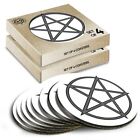 8 x Boxed Round Coasters - BW - Pentagram Symbol Wicca Celtic Sign #40161