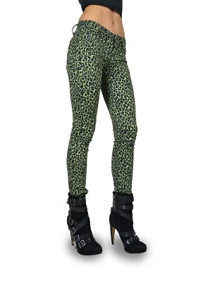 CALÇA JEANS TRIPP EMO GOTH ROCKER VERDE CHITA SELVA SKINNY CYBER PUNK IL8833P - Imagem 1 de 4