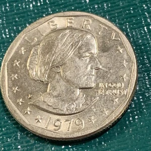 1979 SUSAN B ANTHONY $1 dollar coins. RARE wide rim. 2 for the price of 1 - Picture 1 of 16