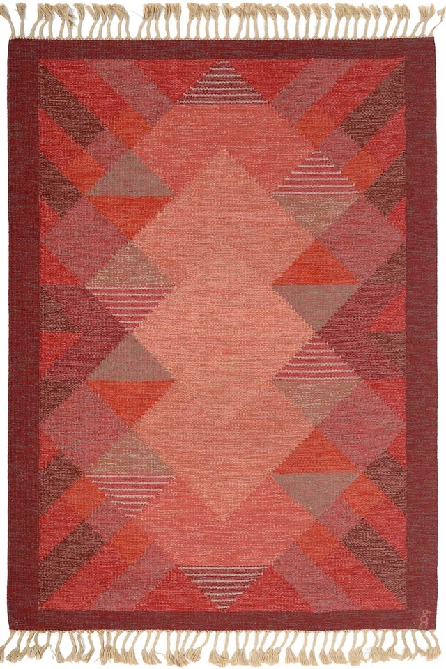 8x10 Vintage Scandinavian Swedish Kilim Flatweave Rug For  Bedroom - Image 1 of 3