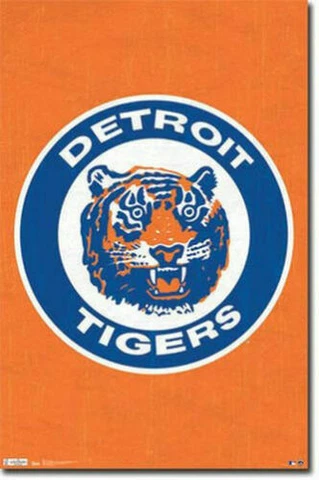 DETROIT TIGERS RETRO LOGO POSTER - 22" x 34" Cover