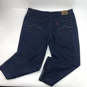 Touch Line dunkelblau Arbeit schwere Baumwolle Denim Jeans Herren Größe 44 x 32 gerade - Bild 1 von 9