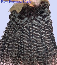 Pizzo Anteriore Crudo Capelli Umani Naturale Colore 30.5cm-76.2cm 200% Densità