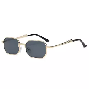 Schmale rechteckige Sonnenbrille - stilvolle UV400 Brille für Damen - Bild 1 von 12