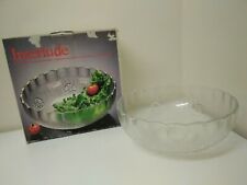 Vintage Retro Interlude Italian Glass Large Salad Bowl 11 inch A Masserini