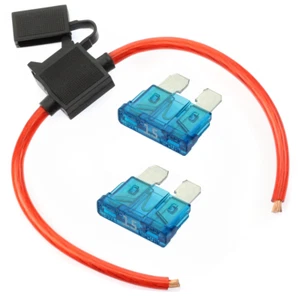 (1) True Spec 100% OFC 10 AWG Gauge ATC Inline Fuse Holder Fuseholder cover & - Picture 1 of 3